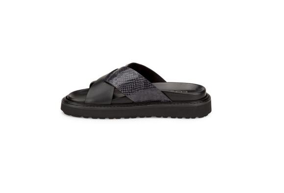 $695 NIB Cavalli Class by Roberto Cavalli Leather Black Crisscross Sandals 12 main image 5